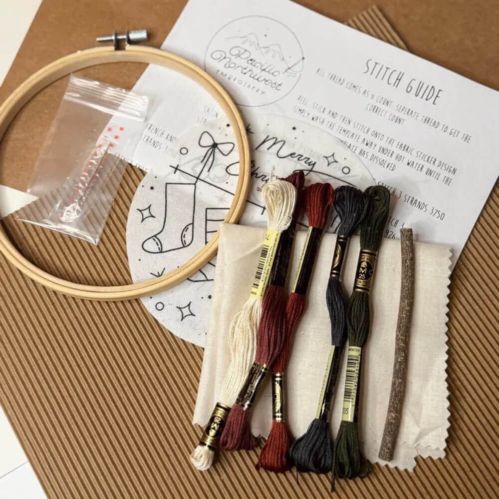 DIY Beginner Christmas Embroidery Kit