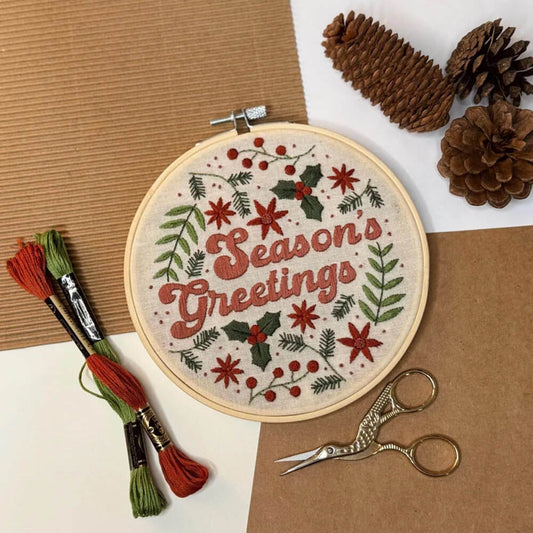 DIY Christmas Greetings Embroidery Kit