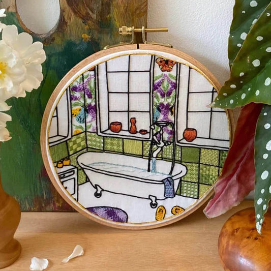 Bathroom Interior Design Embroidery Kit