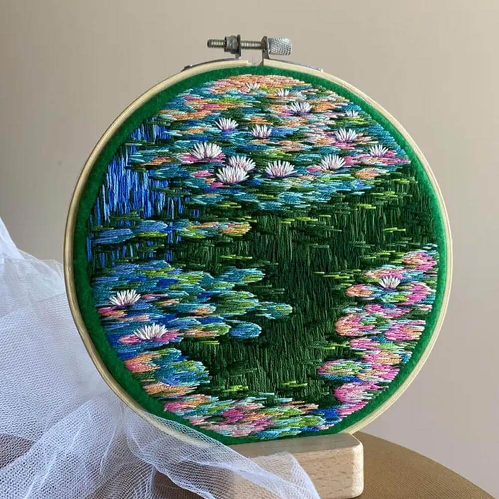 Claude Monet Water Lilies Hand Embroidery Kit