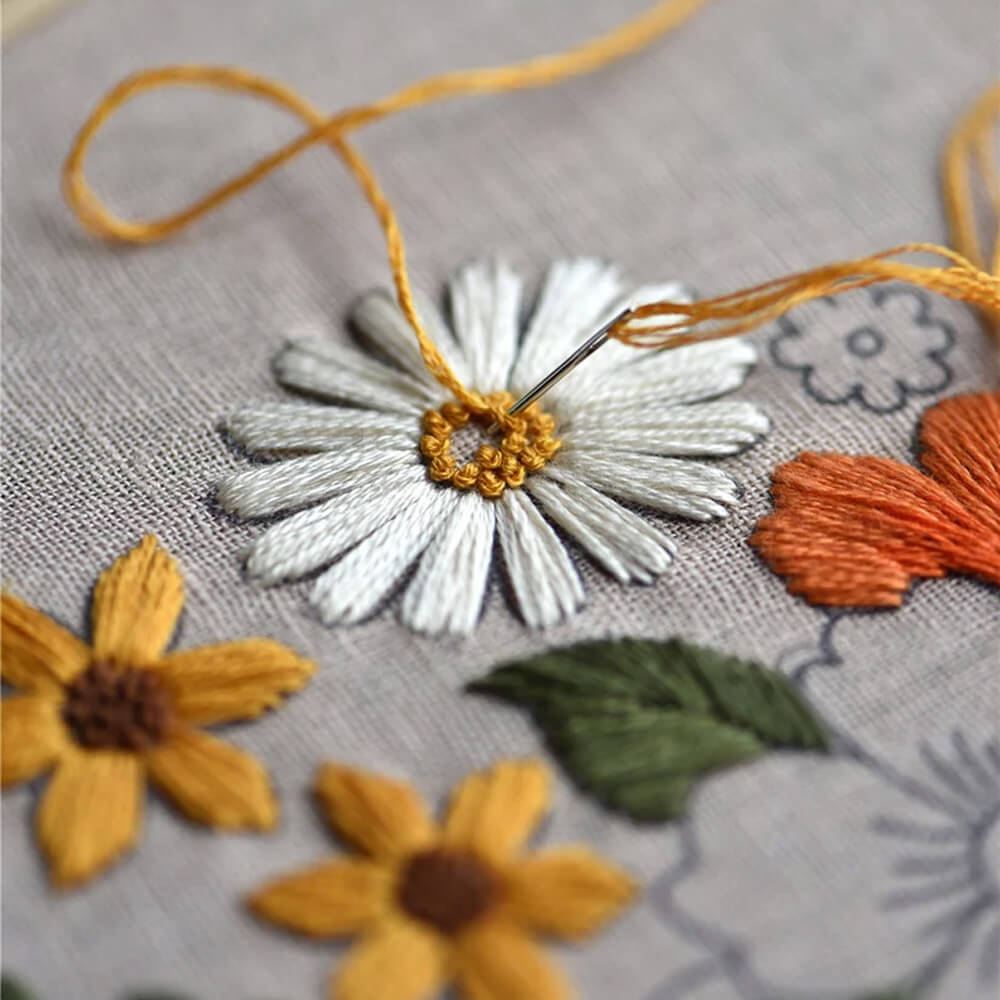 DIY Floral Pattern Embroidery Kit