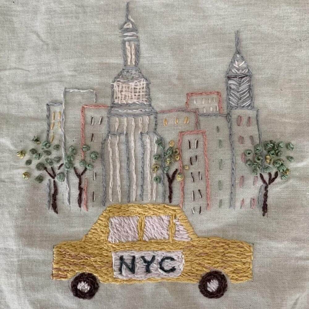 New York City Embroidery Kit Set